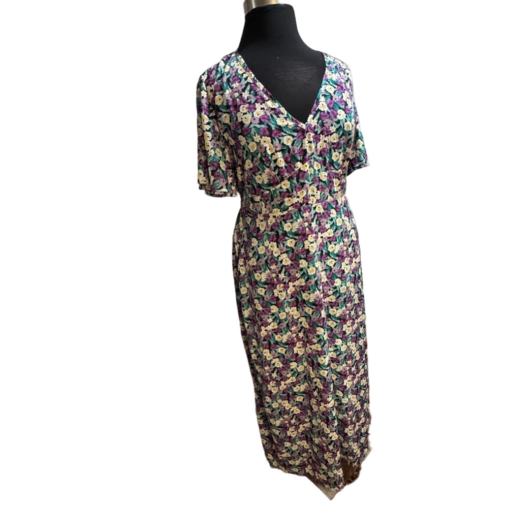 Purple floral dress